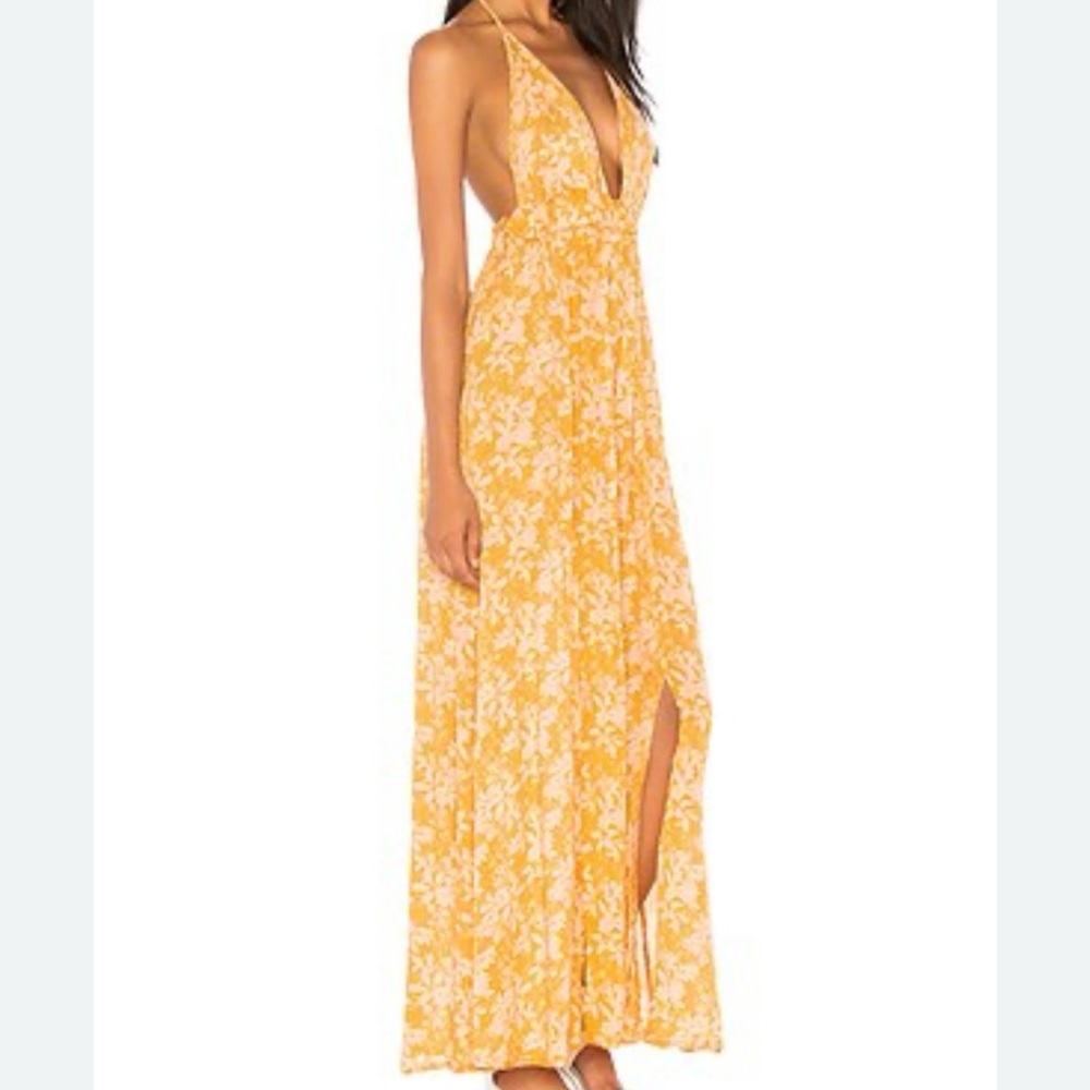 TIARE HAWAII Thai long dress golden/rose size S/M